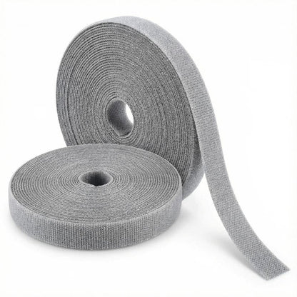 Cable Ties Adjustable and Reusable, 5M x 1.2CM Self-Gripping Hook and Loop Wire Organizer, Cord Management Kit for Home Office Computer Data Cables(Gray)