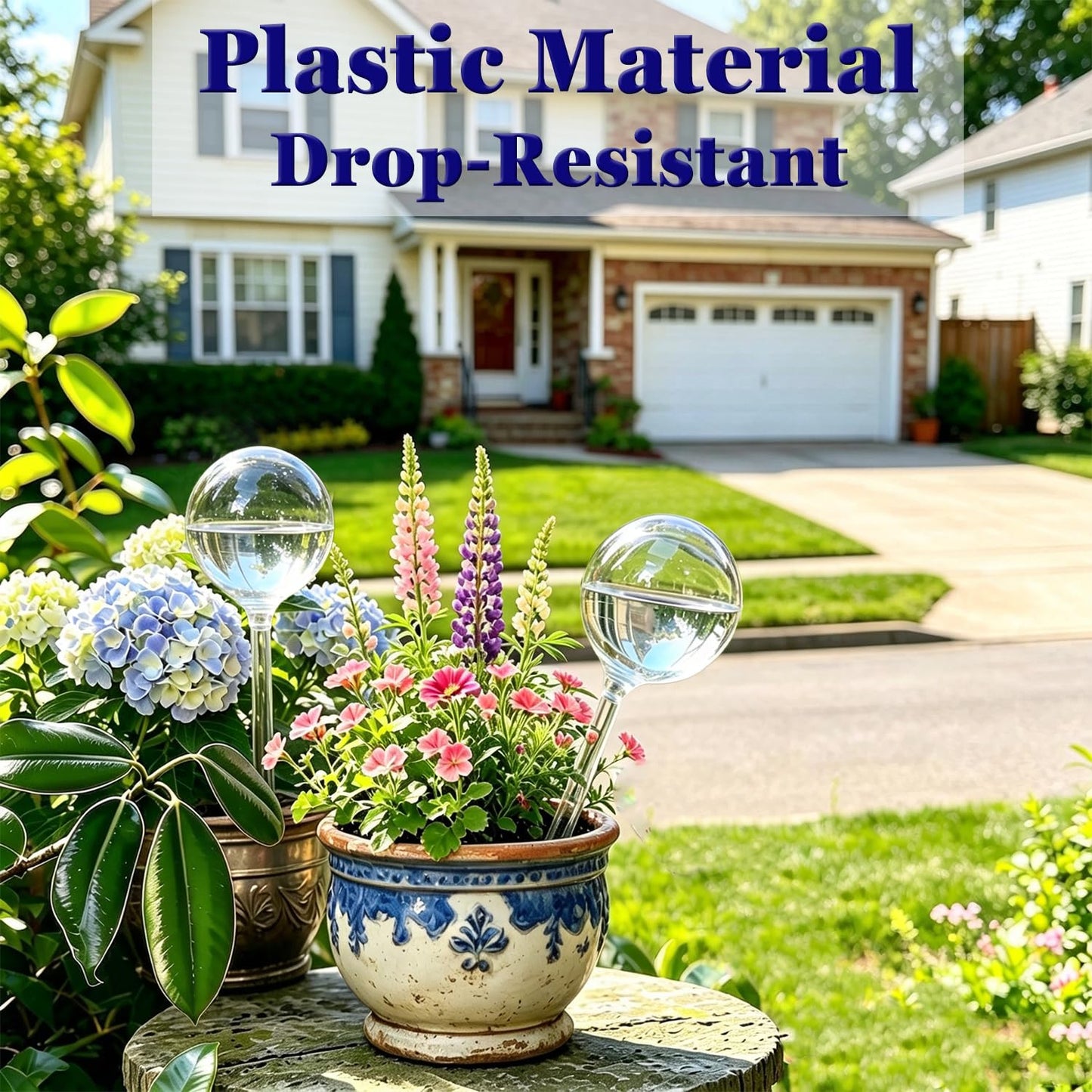 Kingbow Plant Self Watering Globes, Large 12pcs Durable Self Watering Bulb Up to 5 Days of Irrigation for Outdoor Indoor Plant, Automatic Plant Waterer Stake Ideal for Vacation & Daily Plant Care