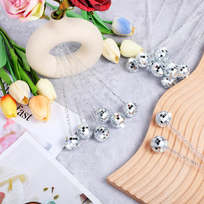 50 Pcs Disco Ball Cocktail Stirrers Plastic Round Top Swizzle Sticks Cake Pops Mirror Ball Coffee Beverage Stirrers for Home Bar Coffee Shop Use