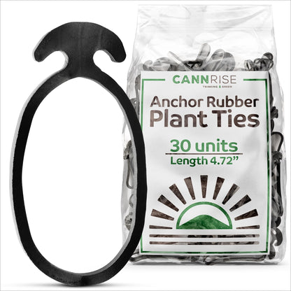 Anchor Bands for Trellising - 33-Pack 12 cm/4.72 in Rubber Vine Ties, UV-Protected Bands: Grapevines, Trees & Climbing Plants – Tool-Free Loop-and-Anchor Design for Install, Weatherproof