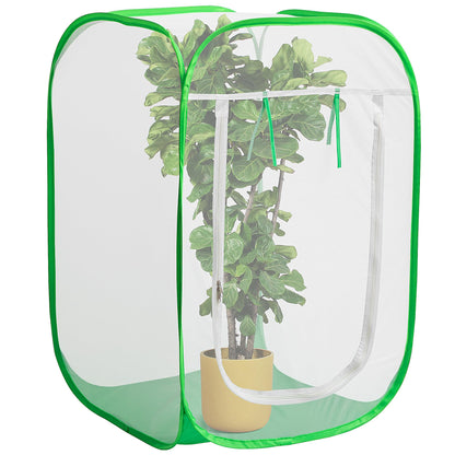 24" x 24" x 36" Pop Up Garden Mesh Plant Cover, Plant Protectors Mesh Plant Enclosure, Garden Net Cage Pest Protection Guard Tent with Storage Bag for Protect Plant Vegetable Fruit from Birds Insects