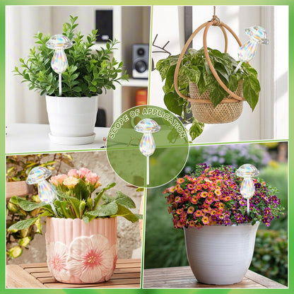 youcoscos 4pcs Plant Watering Globes Self Watering Planter Insert Devices,Glass Watering Bulbs Cactus Shape Automatic Watering Bulbs for Indoor Plants Top-Fill Watering Rainbow Colors
