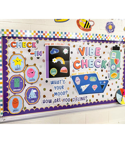 Carson Dellosa Pre-Punched We Stick Together 46-Piece Emotions Check-in Bulletin Board Set, Calming Corner Accents, Feelings Chart, Mood Board and More, Calm Down Corner, SEL Classroom Décor
