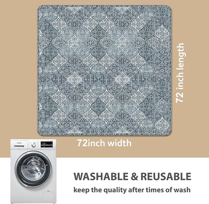 nunubaby 2PACK Washable Pee Pads for Dogs, Stylish, Non-Slip and Leak-Proof Pee Pads. Reusable Potty Pads for Dogs for Crates and Floors.(Blue/Multi,72" x72" )