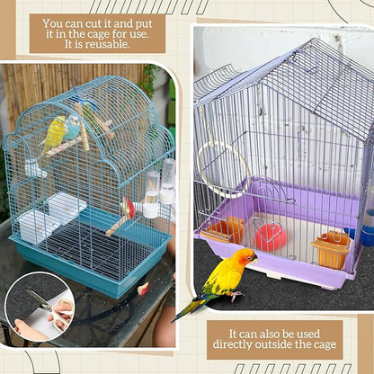 Nuanchu Large Bird Cage Mat, 30 x 36 Inch Under Pet Cage Mat, Absorbent/Waterproof Felt Pad for Bird Cages, Reptile Aquariums, Dog Kennels, with Non-Slip Backing for Hard Floors and Surfaces