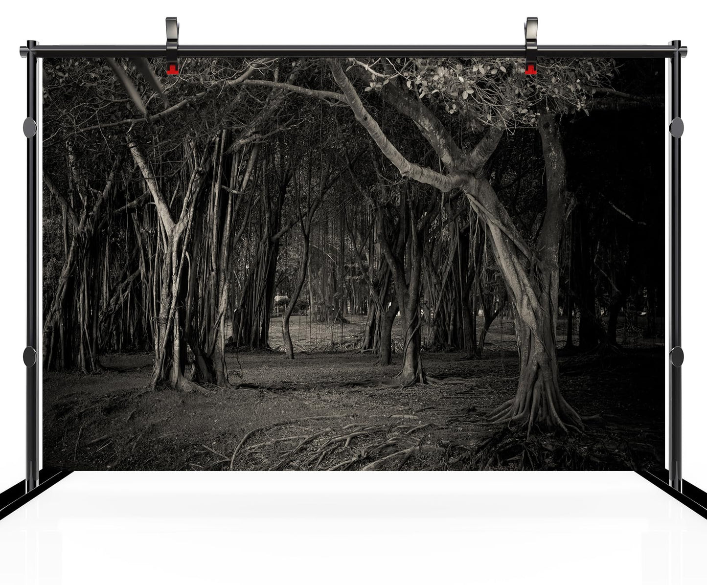 chnywork 9x6ft Misty Dark Forest Backdrop Halloween Woods Gloomy Grove Mystery Vampire Forest Background Magic Witch Wizard Sorcerer Ghost Halloween Festival Party Decors Portrait Photo Props