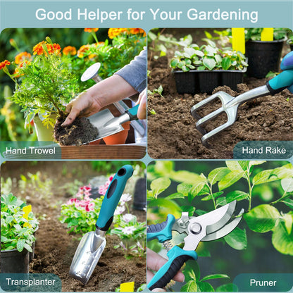 Kynup Garden Tools, Gardening Tools Set with Garden Hand Shovel, Garden Trowel, Rust Resistant Gardening Essentials, Supplies, Garden Stuff, Gardening Gifts Kits for Women