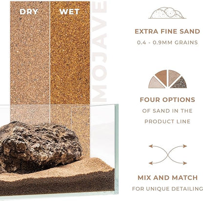 UNS Controsand - Mojave, 8L - Natural Freshwater 0.4-0.9mm Warm Sand for Aquascaping Planted Tanks - Aquarium, Terrarium, Paludarium Substrate for Betta, Shrimp, Fish, Jumping Spider, Turtle