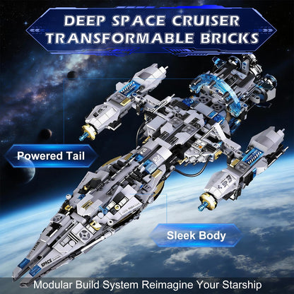 DADMCFD STEM Space Robot Building Kit for Kids Ages 8-12 with Remote Control, Technic Coding Robotic Toys for 8-14 Year Old Boys Girls, Buildable 2 in1 Models with 1468 PCS