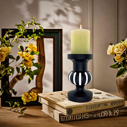 Deng YH Wooden Candle Holders Pillar,Vintage Seaside Pillar Stand for Dining Table Centerpiece, Coffee Table, Mantel, Or Any Table Top，Free Standing Farmhouse Candle Holders.