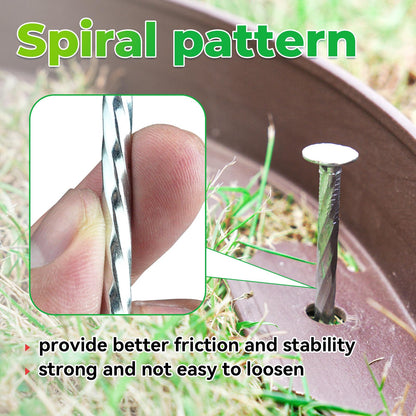 EISENSP 6.3-Inch Galvanized Heavy-Duty Landscape Stakes, (150-PACK) Spiral Metal Turf Spikes for Artificial Grass, Paver Edging, Weed Barrier, Securing Fences and More