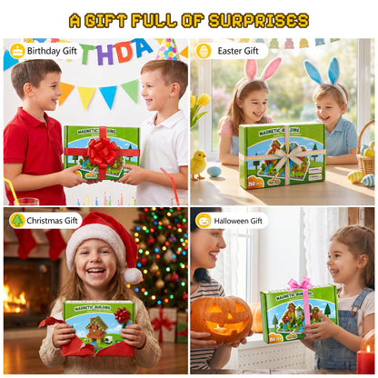 Fitrobust 150PCS Magnetic Blocks, Magnetic Building Blocks, 0.78in Magnetic Building, STEM Game Stacking Toys for Kids, Birthday Gifts for Boys and Girls Age 3+ Years Old