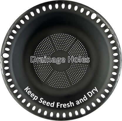 Hanging Bird Feeder Tray 10inch for Garden Yard Outside, Black