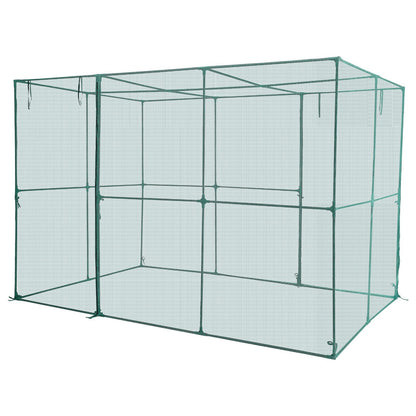 VEVOR Crop Cage, 9.5 x 6.36 x 6.36 ft Plant Protection Tent with Zippered Door, Wind-Resistant Tall Crop Cage, Easy to Install, Outdoor Raised Bed Cover, Tomato Plant Netting for Garden Patio Lawn