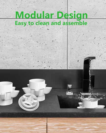 DPROOTS Hydroponic Tower Growing System Kits，30 Pods Vertical Indoor Garden，360° Full-Spectrum Lighs, Automatic Water Circulation System，Suitable for Leafy Greens and Herbs