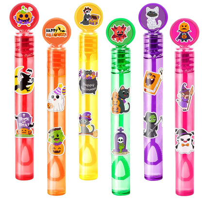 Halloween Party Favors for Kids – 24PCS Spooky-Themed Mini Bubble Wands, Great for Birthday Supplies, Piñata Fillers, Goodie Bags & Classroom Rewards