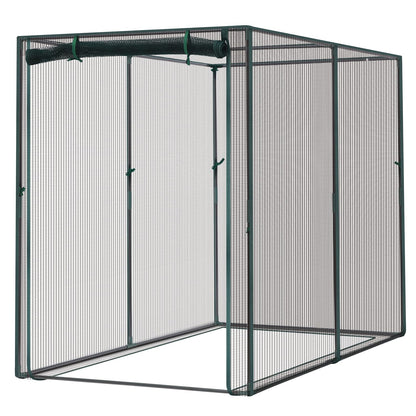 Ohuhu Crop Cages for Garden Plant:6.6x3.9x5.3 Ft Plant Protection Tent with Zippered Door, Raised Bed Cover, Garden Bed Cover with Frame, Wind-Resistant Plant Cages for Outdoor Plants