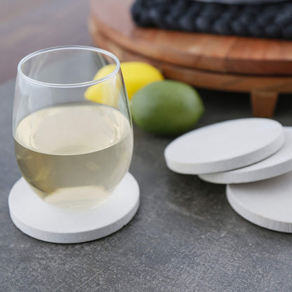 Thirstystone Natural Sandstone Coaster with Protective Cork Backing 4 Pack Eco-Friendly, Absorbent, Easily Wipes Clean