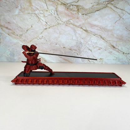 Incense Holder with Storage Box Japanese Samurai Warrior Incense Burner Ash Catcher Asian Spiritual Zen Meditation Gift Traditional Art