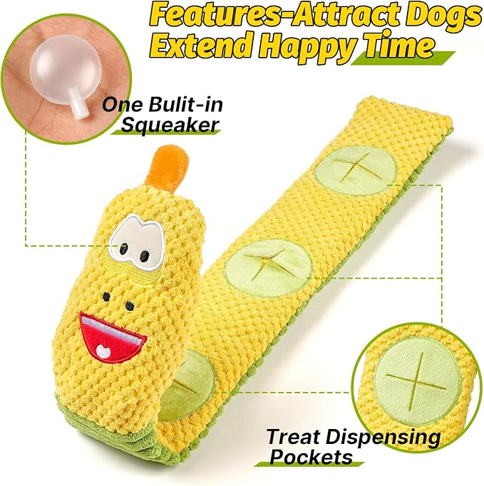 Sedioso Dog Toy Pack for Large Dogs, (3-Pack) Stuffless Dog Toys for Aggressive Chewers, Extra Long Durable Squeaky Dog Toy, Dog Puzzle Toy for Small, Middle, Large Breed