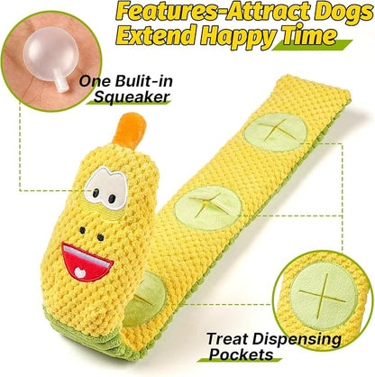 Sedioso Dog Toy Pack for Large Dogs, (3-Pack) Stuffless Dog Toys for Aggressive Chewers, Extra Long Durable Squeaky Dog Toy, Dog Puzzle Toy for Small, Middle, Large Breed