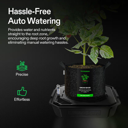 VIVOSUN 4-Pack FlexFeed Self-Watering Irrigation Pot and AeroLab THB1S Wireless Bluetooth Hygrometer Thermometer Indoor, VPD, Digital Temp Humidity Meter