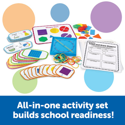 Learning Resources Skill Builders First Grade Geometry - Geometry Set for Students, First Grade Math Manipulatives, Hands On Learning Activities, Homeschool and Classroom Math Teaching Tools