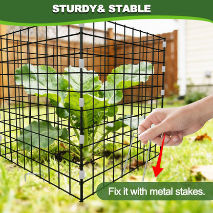 12x12 Inch Chicken Wire Mesh Plant Protectors from Animals Garden Netting Plant Covers Bird Netting for Garden Plant Cages for Outdoor Plants Garden Cloche