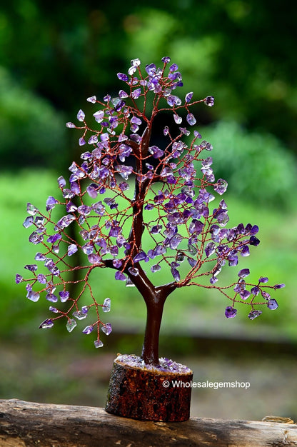 Amethyst Crystal Tree with Copper Wire – Handcrafted Gemstone Bonsai for Positive Energy, Healing & Elegant Home Decor