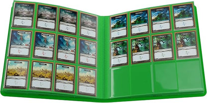 Casual Album 24-Pocket | Organize Standard and Japanese Size Collectible Cards | Premium Card Game Protector | Holds up to 480 Cards |Ideal for Playset Collections | Green Color | Made by Gamegenic