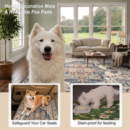 Washable Pee Pads for Dogs, Reusable Puppy Potty Training Pads, Ultra-Absorbent Thick Waterproof Leak-Proof Non-Slip Pads & Mat for Crate, Playpen, Floor, Whelping & Housebreaking , 2 Pack 36"x36"