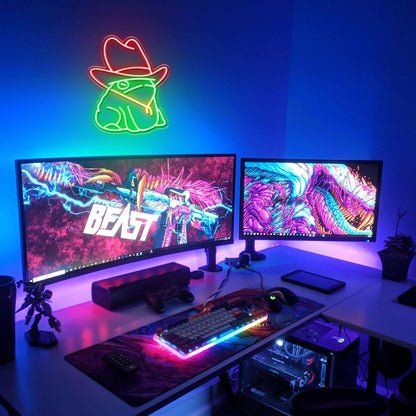 Kavaas Cowboy Boot Neon Sign, Neon Cowboy Hat Sign for Wall Decor | Western Neon Sign for Bedroom, Bar, Office, Man Cave - Best Gifts for Rodeo Enthusiast, Birthday, Christmas