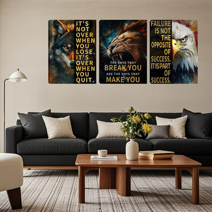 3 Panel Print Canvas Wall Art Motivational Office Wall Decor Painting Inspirational Posters Modern Inspiring Artwork for Home Living Room Bedroom Wall Decor Office Wall Art Ready to Hang - 36"Wx 16"H