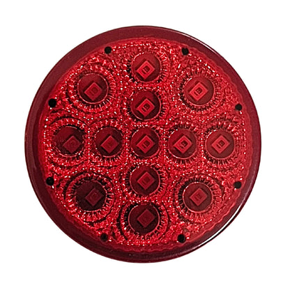 All Star Truck Parts LED Clearance Side Marker Lights Kit - 10x 2.5 Inch, 13 Diodes, Waterproof, Red, Model ASA2513R10-N