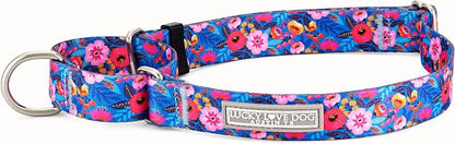 Lucky Love Dog Martingale Dog Collar - Adjustable, No-Slip, Durable, & Soft Webbing Collar for Male and Female Dogs Ideal for Training & Walking - Zuzu, Large