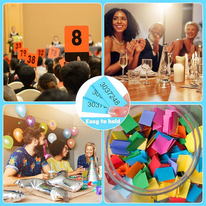 Kosiz 504 Sheets 15 Bid Raffle Ticket with Different Numbers Per Sheet Chinese Auction Tickets for Events Church Basket Auction Silent (Lake Blue)