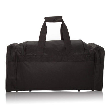 DALIX 21" Blank Sports Duffle Bag Gym Bag Travel Duffel Adjustable Strap in Black