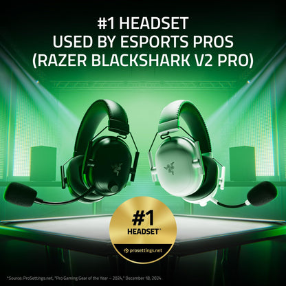 Razer BlackShark V2 Pro Wireless Xbox Gaming Headset: 50mm Drivers - Super Wideband Mic - Noise Isolating Earcups - for Xbox, PS5, Nintendo Switch 2, PC, Mac - Bluetooth, USB-C - 70hr Battery - Black