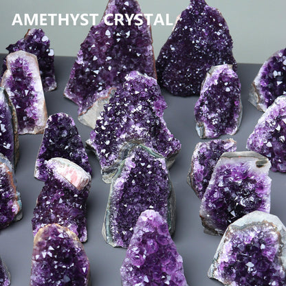 Amethyst Cluster Quartz Crystal Rock Raw Stone Purple Crystals Geode Healing Crystals 0-0.5LB