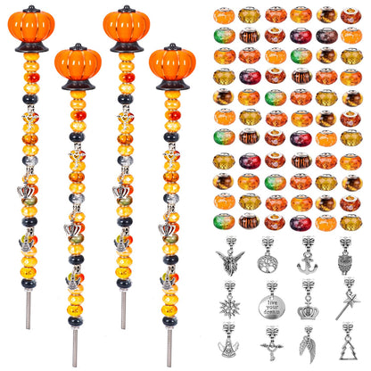 Prefdo DIY Fairy Wand Garden Stake - Autumn Pumpkin 4-Pack