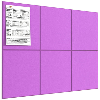 MaxGear Large Cork Board for Wall 36" x 24", Rose Pink Bulletin Board, 6 Pack Felt Wall Tiles with Pushpins, Cork Boards for Office Pin Board Tack Board Cork Boards