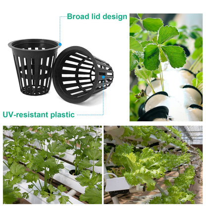 Business King 30 pcs 3 inch net pots & 50 pcs 2 inch net pots with 80 pcs Plant Lable