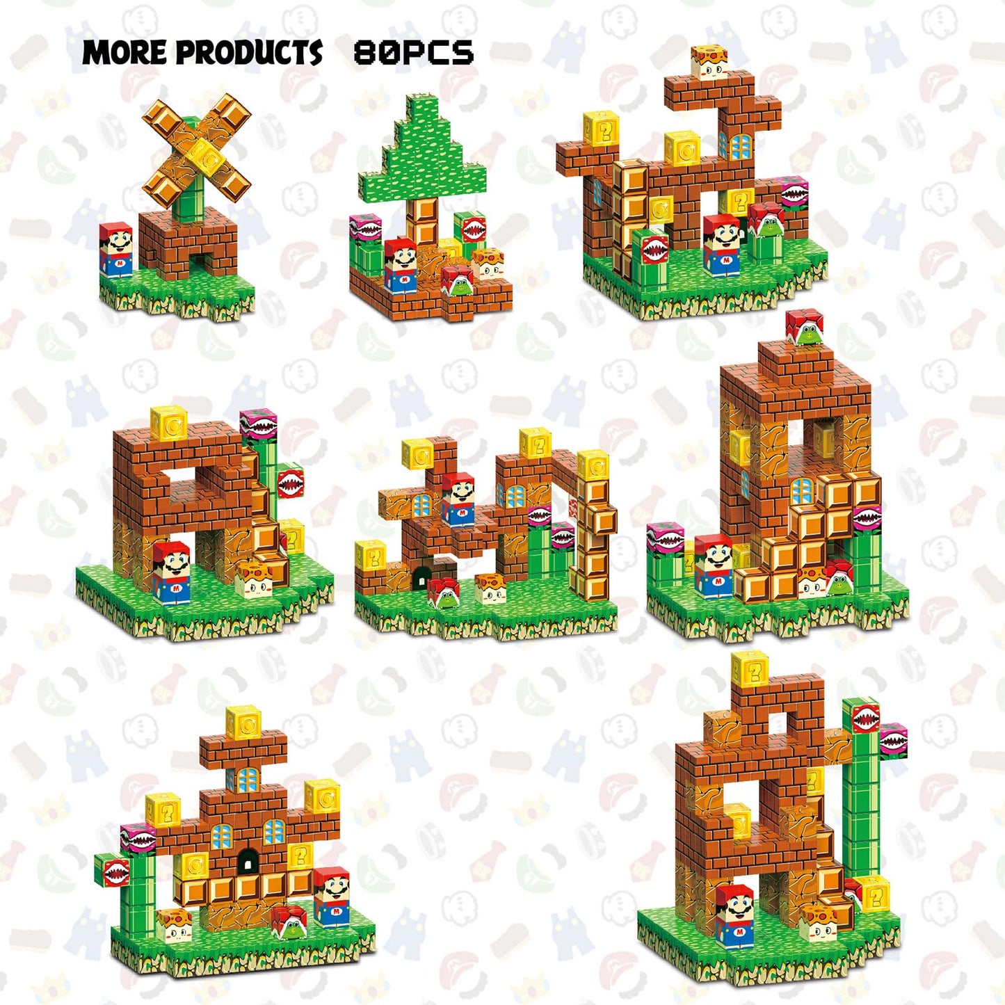 NEOFORMERS 80PCS Magnetic Blocks Building Set for Boys & Girls, STEM Educational Construction Stacking Blocks