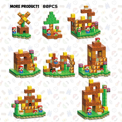 NEOFORMERS 80PCS Magnetic Blocks Building Set for Boys & Girls, STEM Educational Construction Stacking Blocks