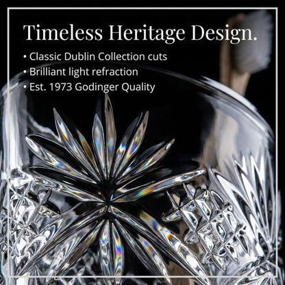 Godinger Crystal Toothbrush Holder, Decorative Countertop Organizer, Bathroom Accessory, Dublin Collection, Decorative Countertop Organizer