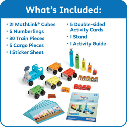 hand2mind Numberblocks Express Train MathLink Cubes Activity Set, Preschool Learning Activities, Train Toy, Counting Blocks, Number Toys, Kids Educational Toys, Math Manipulatives for Preschoolers