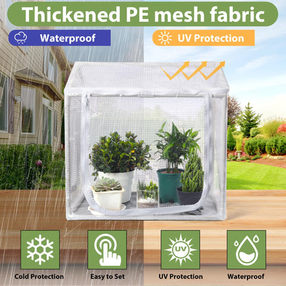 Mini Greenhouse for Indoor Plants, Fully Enclosed Mini Indoor Greenhouse with Top Opening, Waterproof Small Indoor Greenhouse for Nursery & Germination