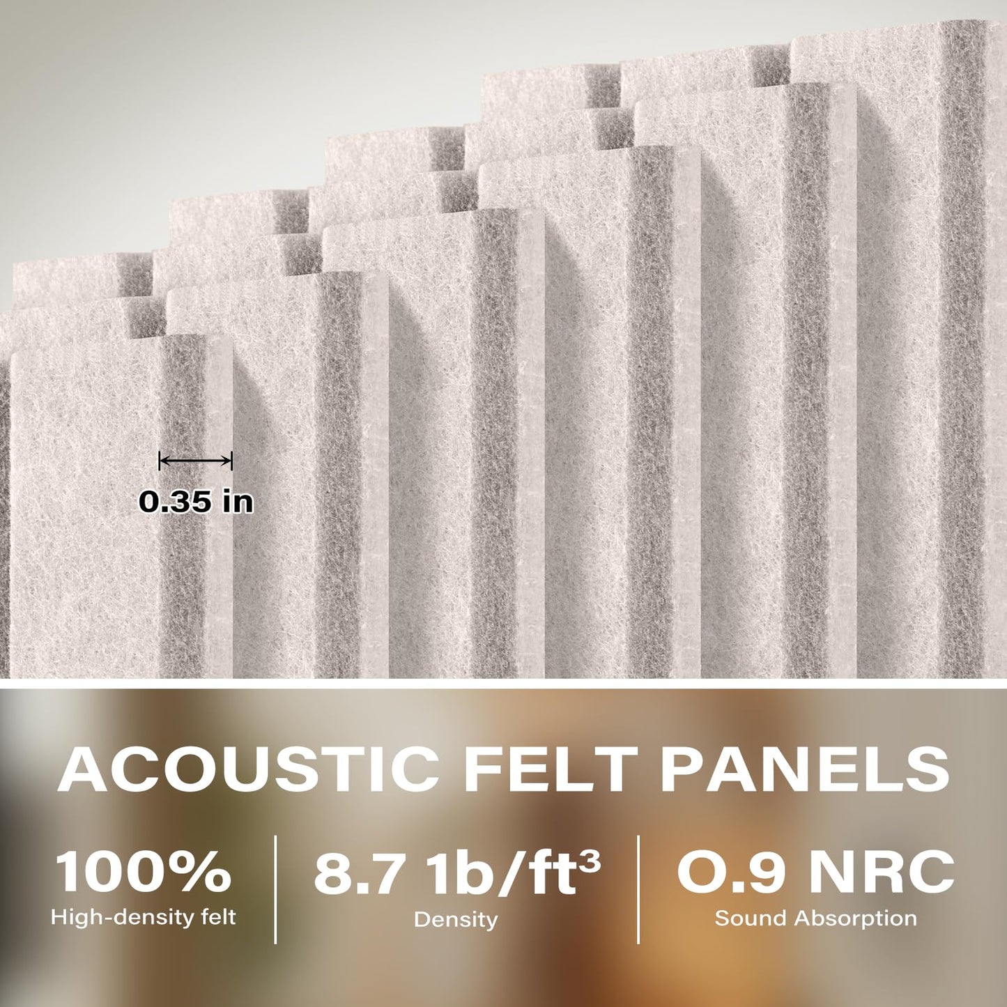 Large Felt Bulletin Board，47.2" x 35.4" 12 Pack Cork Board Alternative for Walls,Felt Wall Tiles for Office & Home Decor,Pin Board with 30 Pcs Pushpins and 72 Adhesive Tabs-Oatmeal