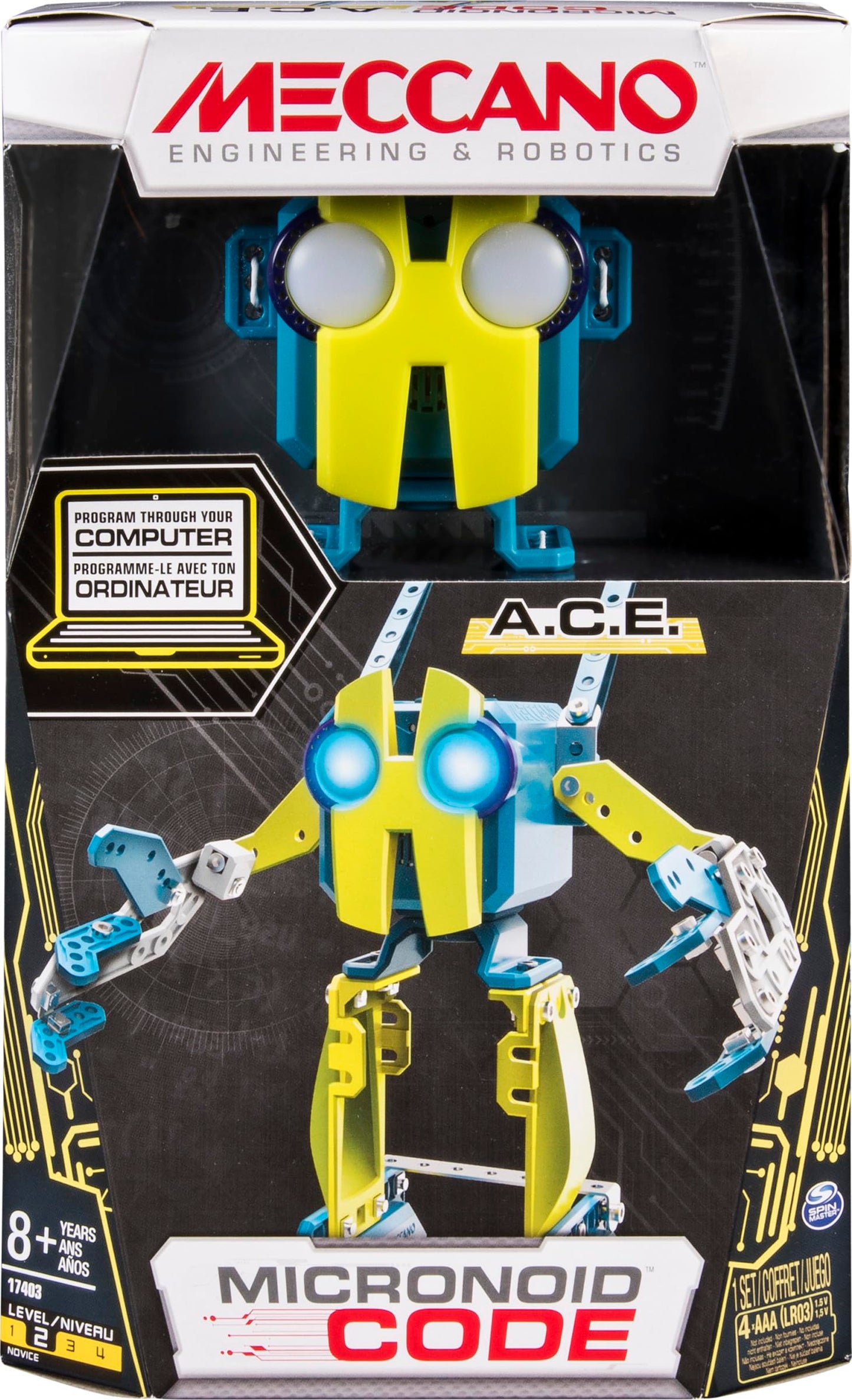Meccano-Erector - Micronoid Code A.C.E. Programmable Robot Building Kit