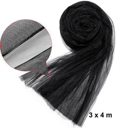 Zonon Mosquito Netting Garden Insect Mesh Netting Garden Patio Mesh Screen Net Fly Insect Bug Bird Net Barrier for Patio Balcony Porch Gazebo Vegetables Fruits Plant Protection(9.84 x 13.12 ft,Black)